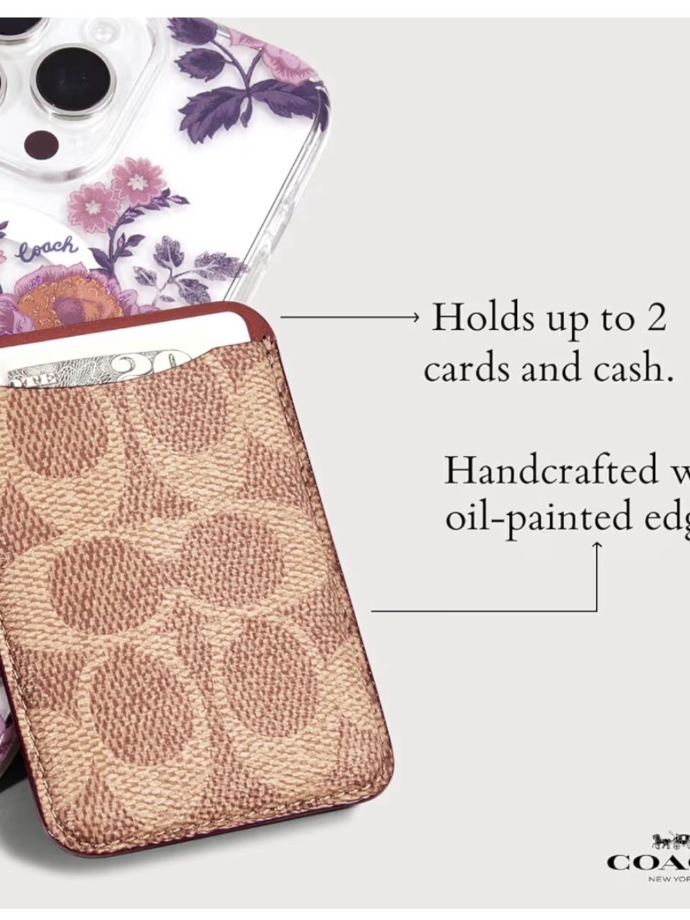 Coach mag phone wallet card /money holder